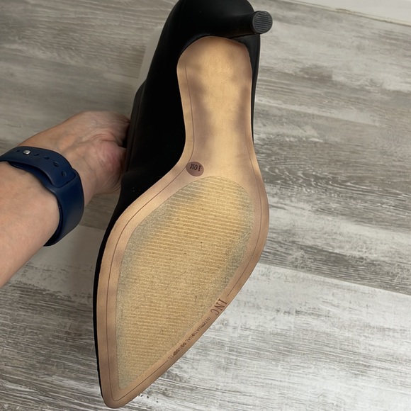 NIB INC Zetef Black Fabric Pointed Toe Sock Ankle Boots 10 - Picture 6 of 7